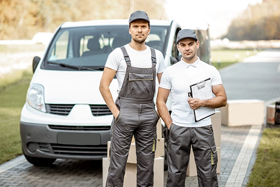 Technicker unterwegs zu Kunde